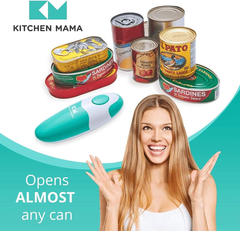 One Touch Auto Electric Can Opener for Seniors - Cordless & Safe (Teal)3