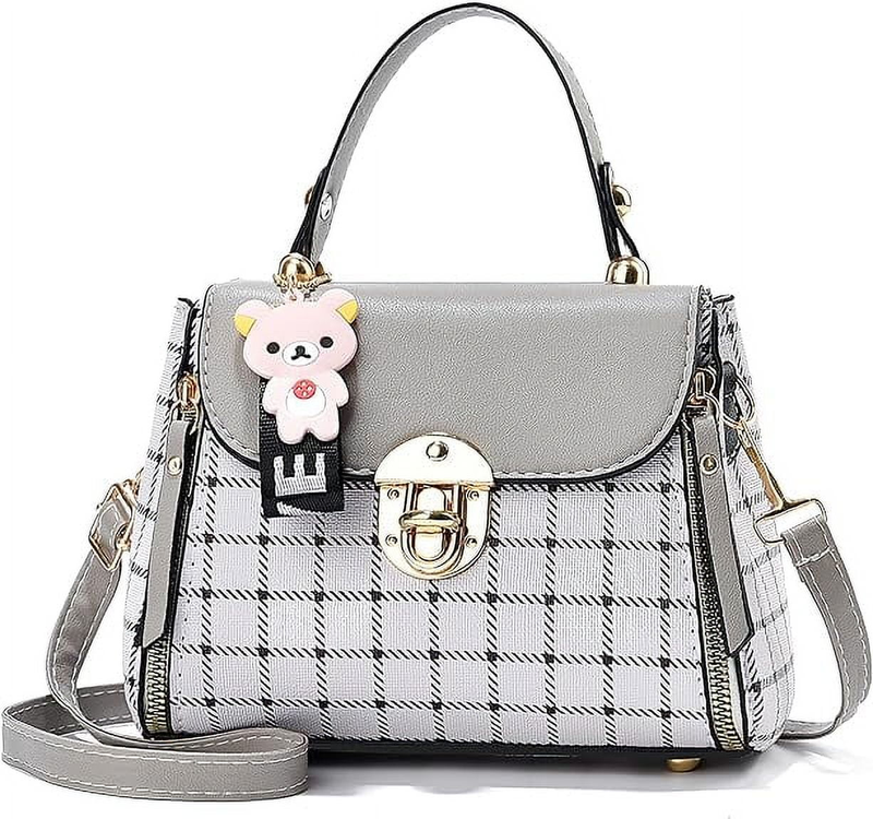 Women Small Crossbody Bag Plaid Shoulder Purse Lightweight Satchel7