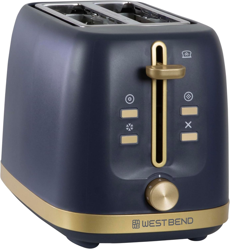 Timeless 2 Slice Toaster 7 Browning Levels Bagel Defrost High Lift Blue/Gold7
