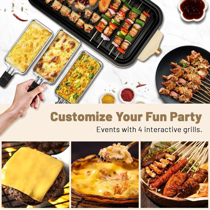 2 in 1 Electric Indoor Grill Smokeless 1700W Nonstick Removable Plate7