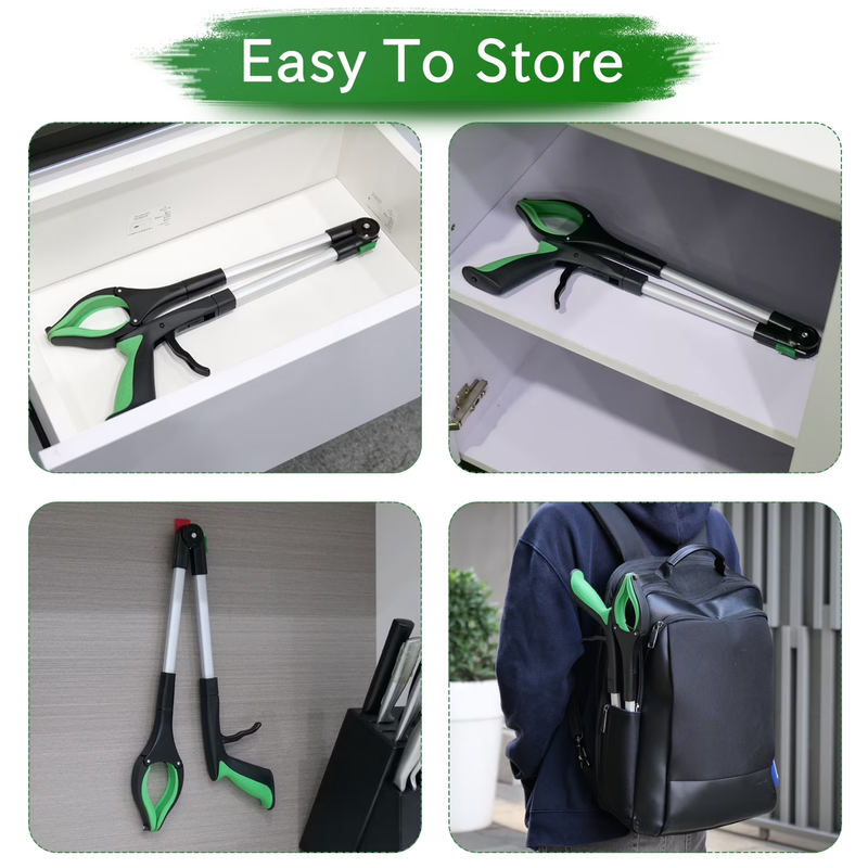 32in Reacher Grabber Tool Trash Claw Aluminum Pickup Assist Green9