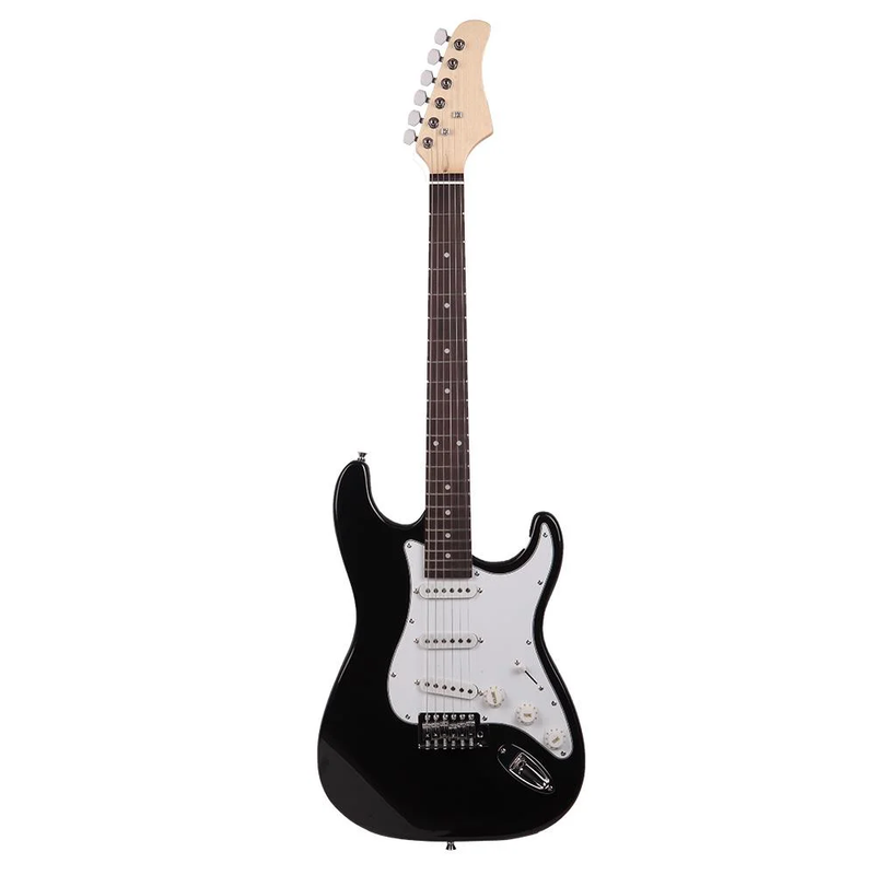 6 String 39" Electric Guitar with Bag for Beginners, Monochrome0