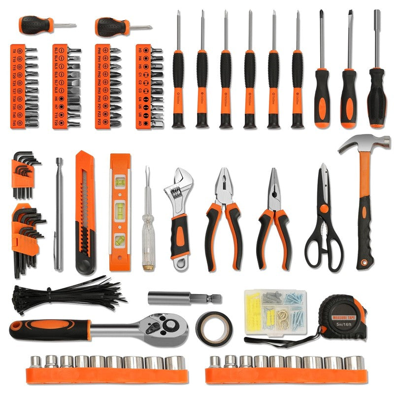 242-Pc Tool Set with Toolbox Basic Household Mechanic Hand Tool Kit for Home9