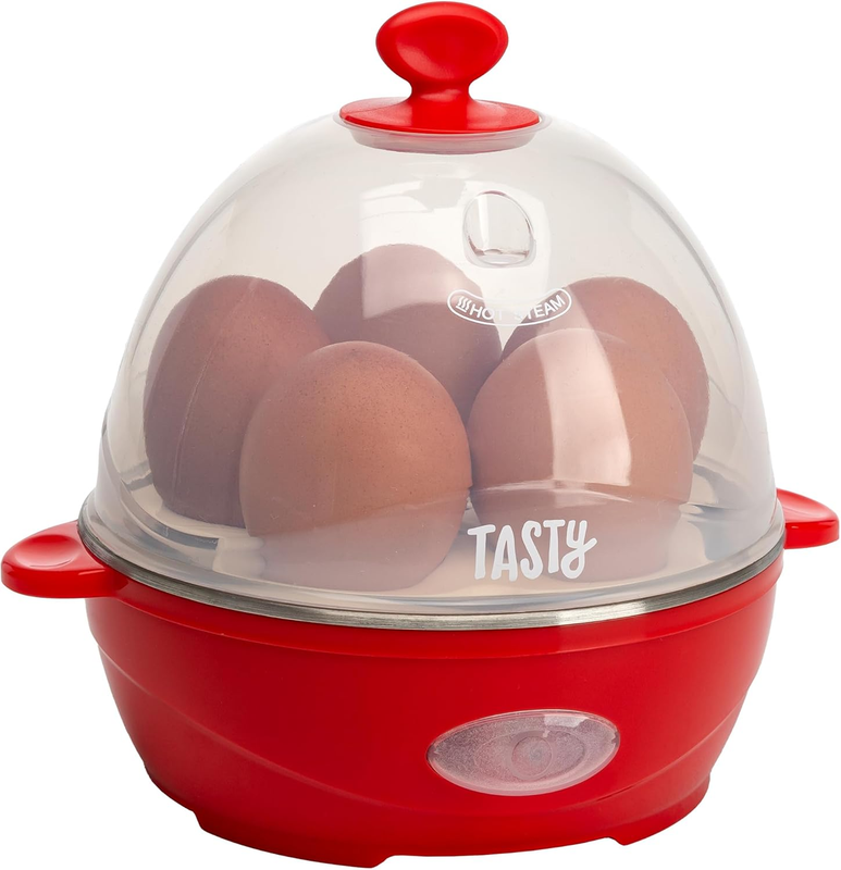 Mini Rapid Egg Cooker 5 Egg Capacity, Auto Shut Off, Red Color8