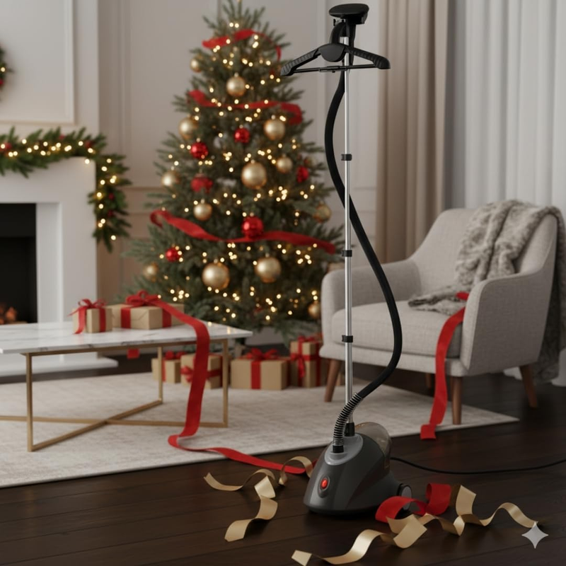 GS18 DJ Standing Garment Steamer with Roll Wheels for Easy Movement, 1.8L Water 8