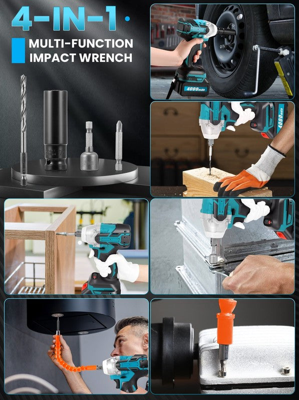 1/2in Cordless Impact Wrench 553ft lb Brushless w/ 2x 4.0Ah2