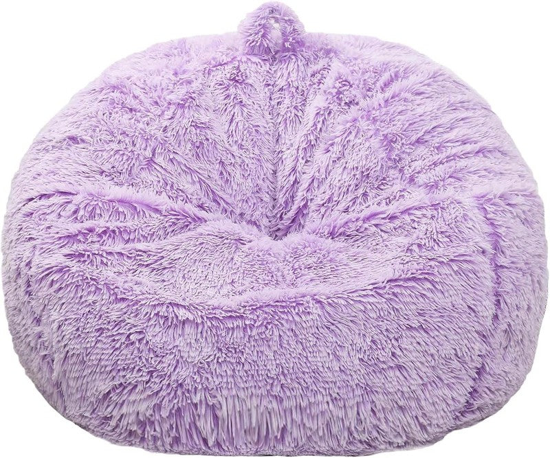 Fluffy Bean Bag Chair for Kids 2.5FT Memory Foam Faux Fur Lavender7