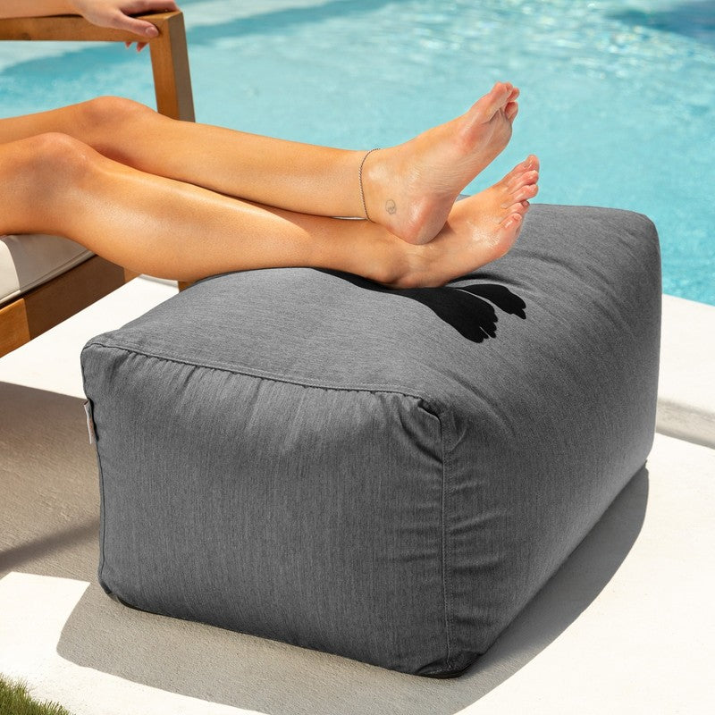 Stylish Leon Outdoor Patio Bean Bag Ottoman for Relaxation and Comfort6
