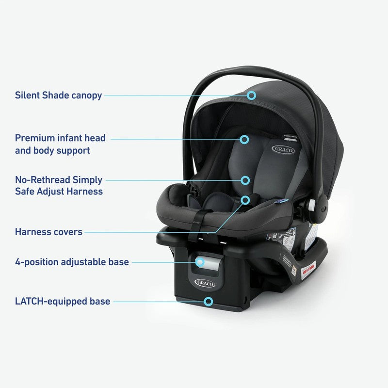 Snugride LX Infant Car Seat, Elko, Black4