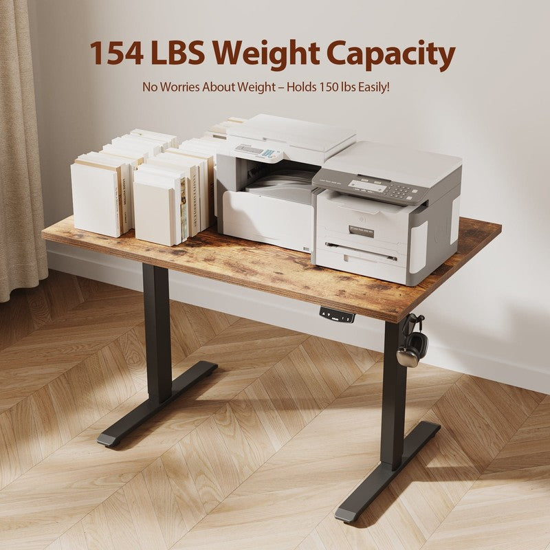47.2in Electric Standing Desk Height Adjustable Ergonomic Rustic Brown5