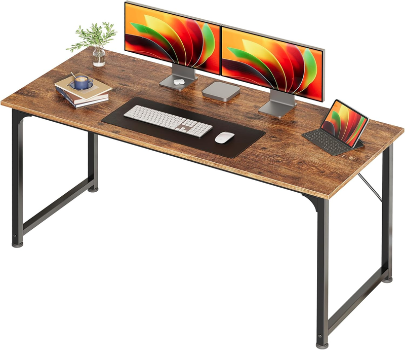 Computer Desk, 55 Inch Home Office Desk, Gaming Writing Work from Home Study Des10