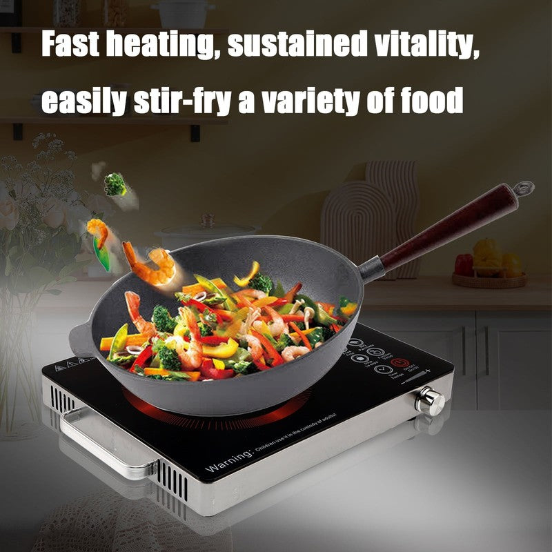3500W Portable Electric Cooktop Single Burner Induction Hot Plate 110V4