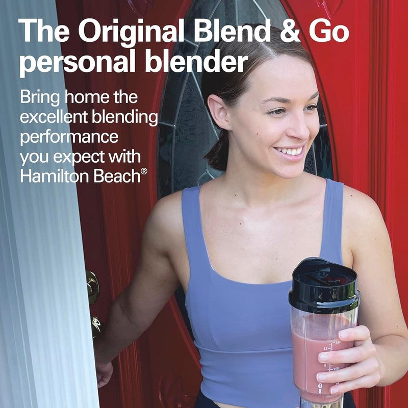 Portable Blender 14Oz BPA Free Cup & Lid, Stainless Steel Blades, Black 51101AG1