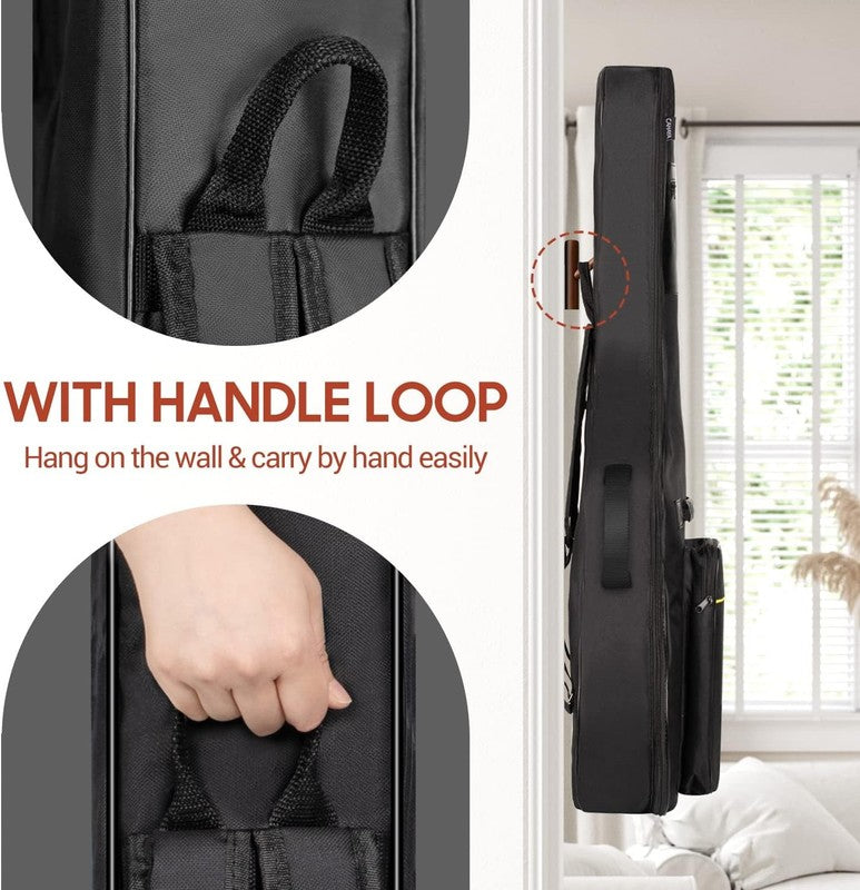 41" Acoustic Guitar Bag 0.35" Padding Water Resistant Dual Strap Black CY01521