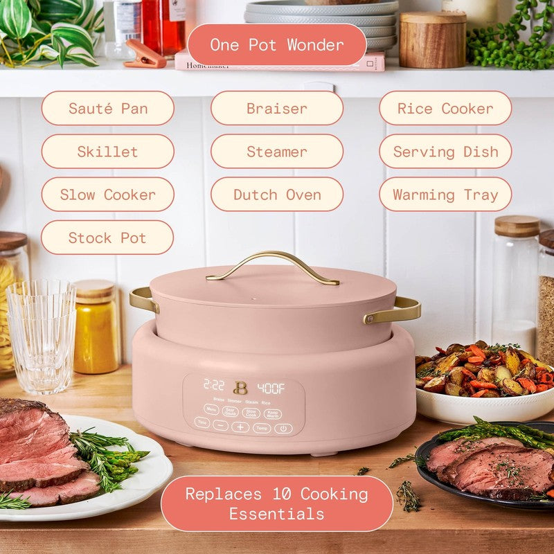 10 in 1, 6 Qt Electric Multi Cooker, Rose by Drew Barrymore2