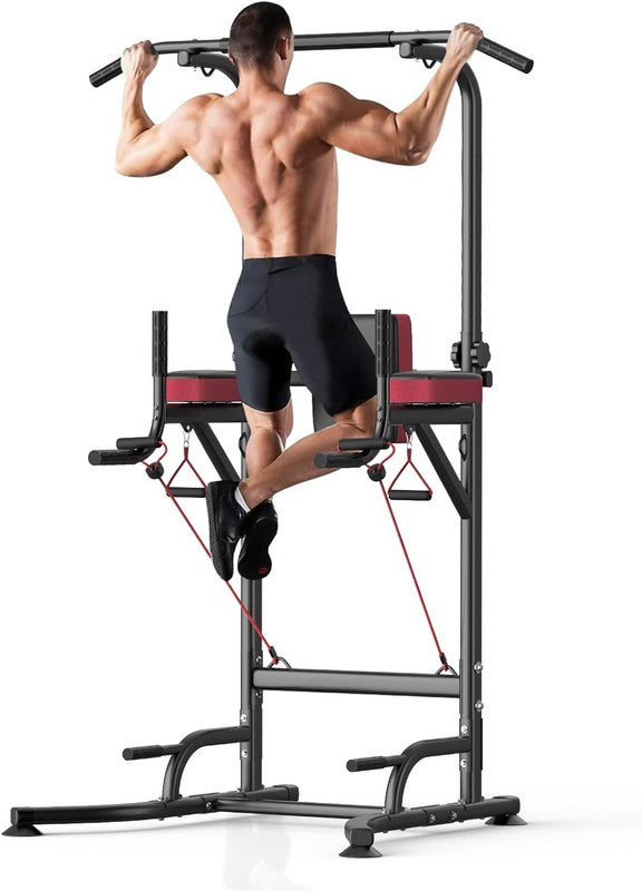 Pull Up Bar Free Standing Power Tower, 450LBS Dip Station for Home Gym7