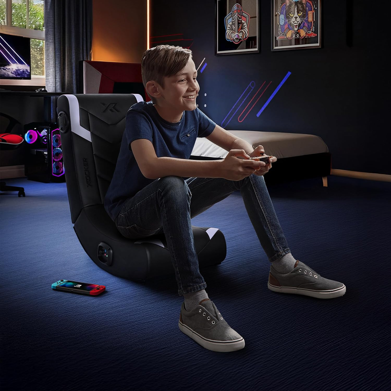 Video Gaming Floor Rocker Chair Foldable w/ Built In Audio for Gamers 5 171