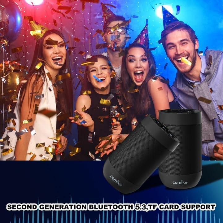 Bluetooth Speaker 5.3, TWS, 360° HD Sound, IP65, TF Card, Gift for Men/Women1
