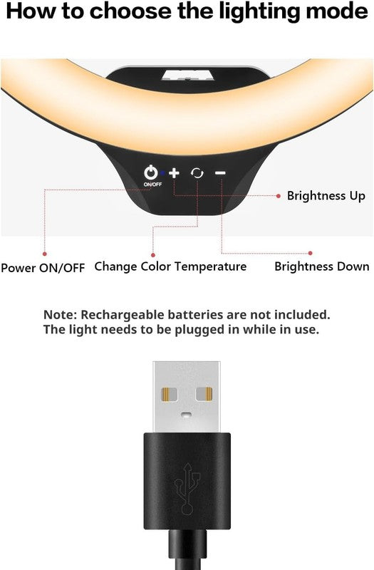 10" Ring Light w 50" Tripod Phone Holder LED for Live Stream Makeup YouTube7