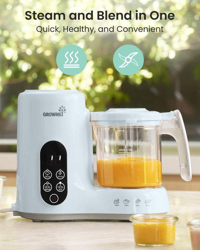 Baby Food Maker Steamer Blender Grinder One-Step Auto Cooking Blue7