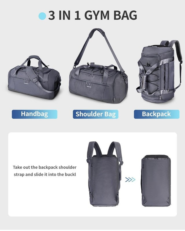 Gym Bag for Men Large Capacity Duffel Bags with Shoe Compartment Tote with Troll1