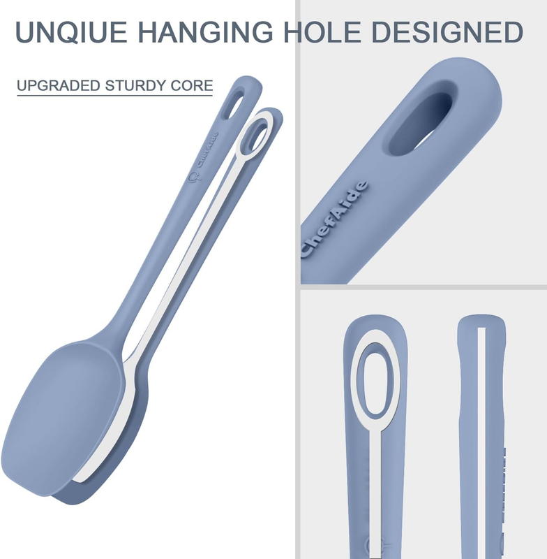 5 Piece Silicone Spatula Set Heat Resistant 600°F Nonstick Cookware2