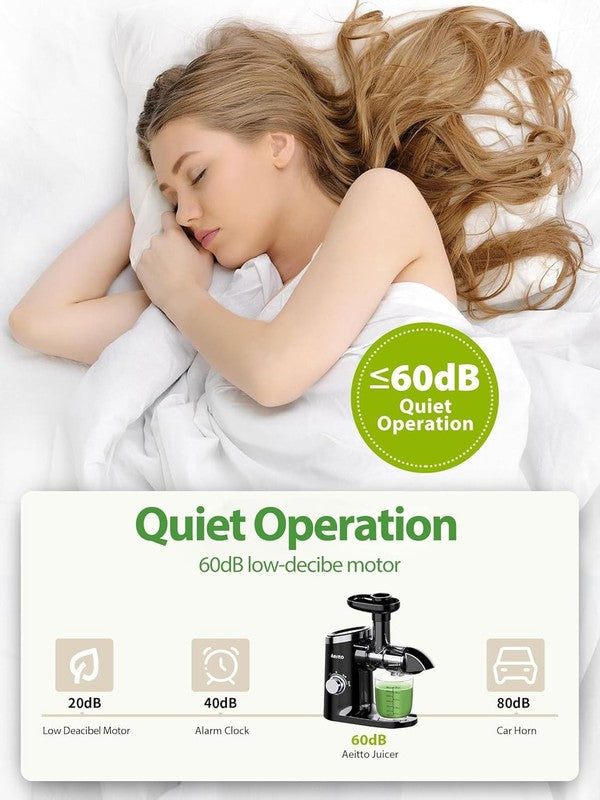 Quiet Cold Press Juicer with Reverse Function & Easy Clean Brush8