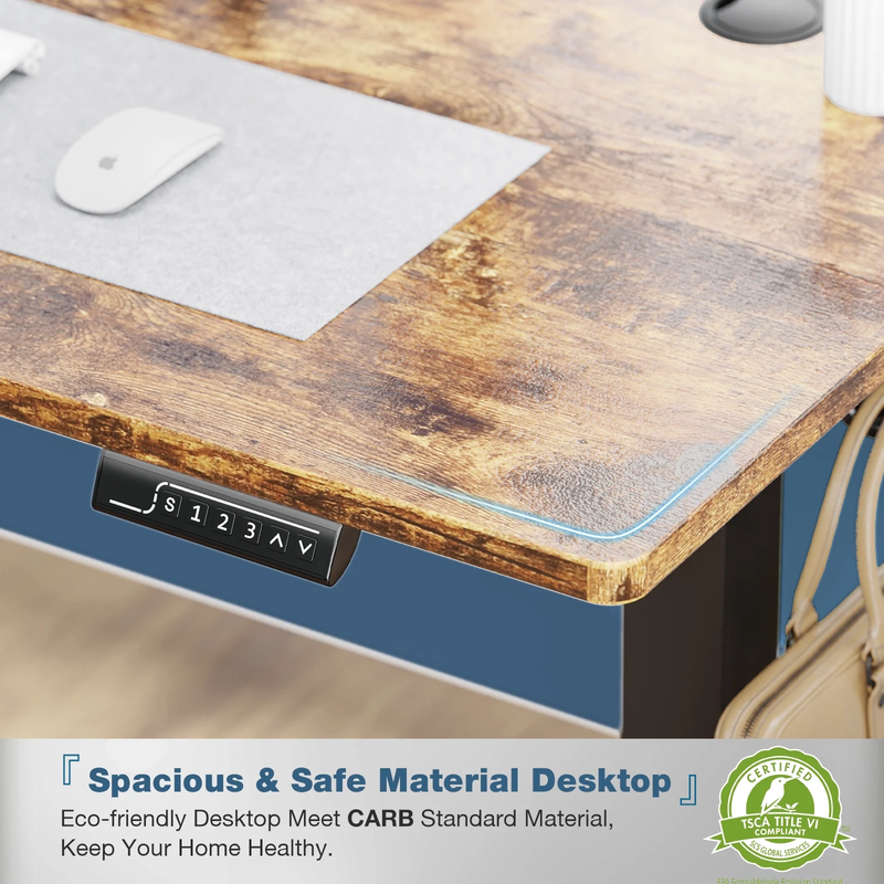 Electric Standing Desk, Height Adjustable Desk, 63 X 24 Inches Ergonomic Stand u4