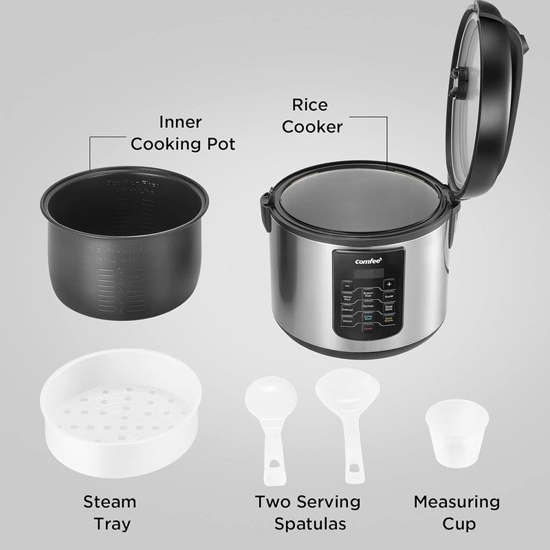 Rice Cooker 10 Cup/20 Cup Cooked 8 in 1 Steamer Sauté Warmer 5.2Qt Large8