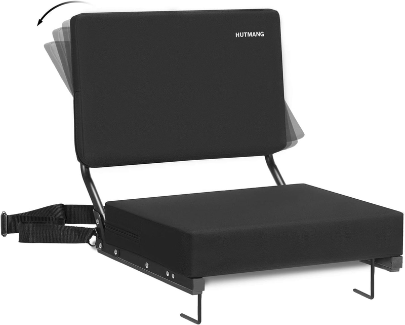 Stadium Seat Chair w/ Back Support Padded Foldable 330lbs Portable Black9