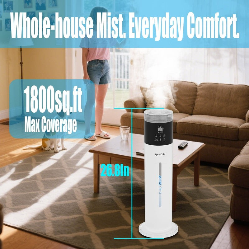 Humidifier,Saydsi 2.1Gal(8L) Smart Humidifiers for Bedroom,1800Sq.Ft Cool Mist H2