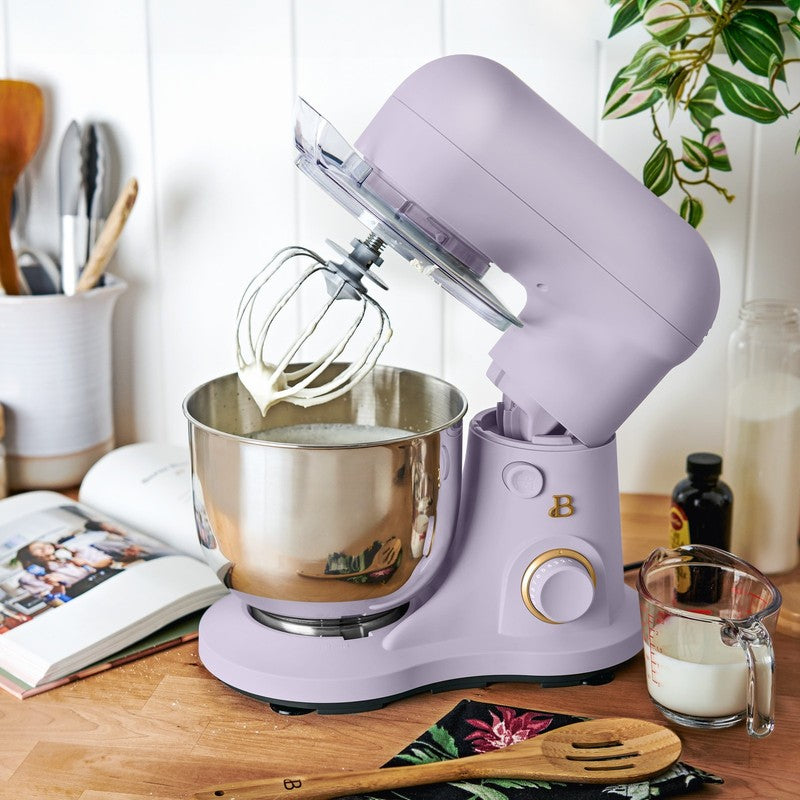 3.5 Qt Stand Mixer Lavender w/ Flat Beater Dough Hook & Wire Whisk1