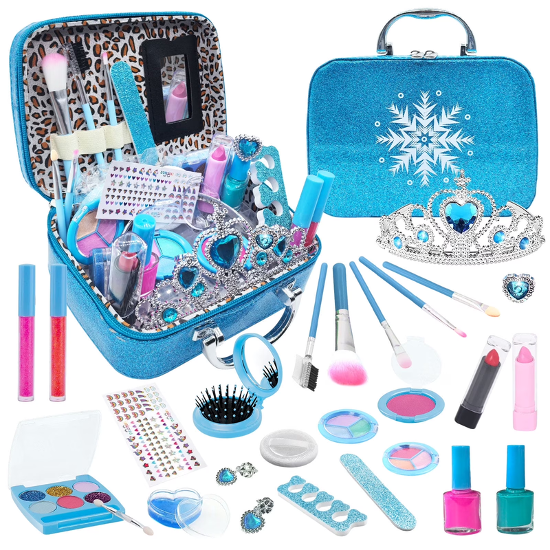 Kids Makeup Kit for Girls   Washable & Real Makeup Set, Non Toxic Toddler Cosmet9
