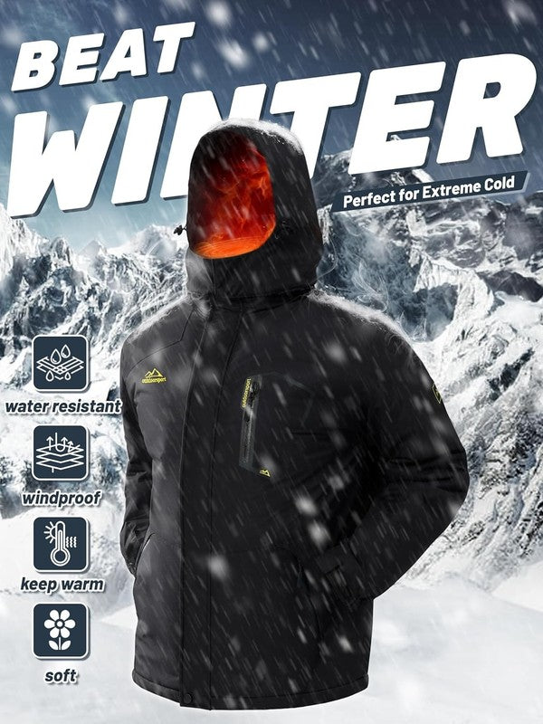 Men'S Winter Skiing Jackets Water Resistant Fleece Coats Insulated Thermal Snowb5