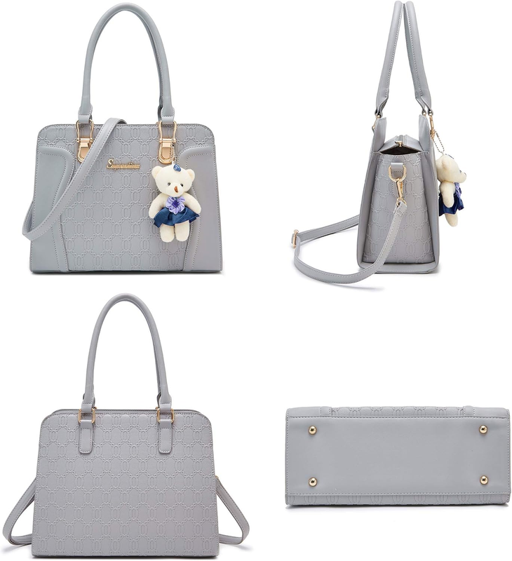 Women Fashion Handbag Set 4PCS Tote Shoulder Top Handle Satchel Purse1