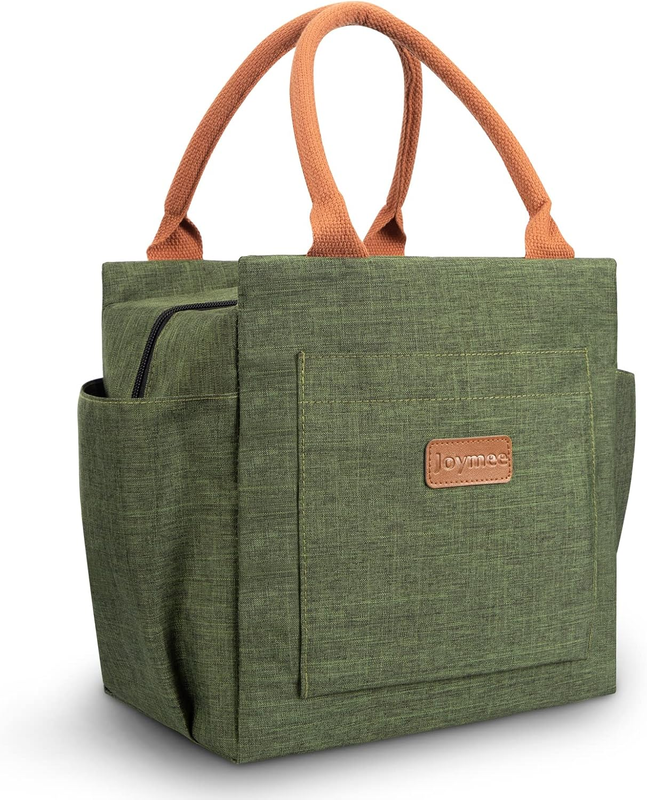 Insulated Lunch Bag Women Men Leakproof Large Cooler Tote w Bottle Holder Green7