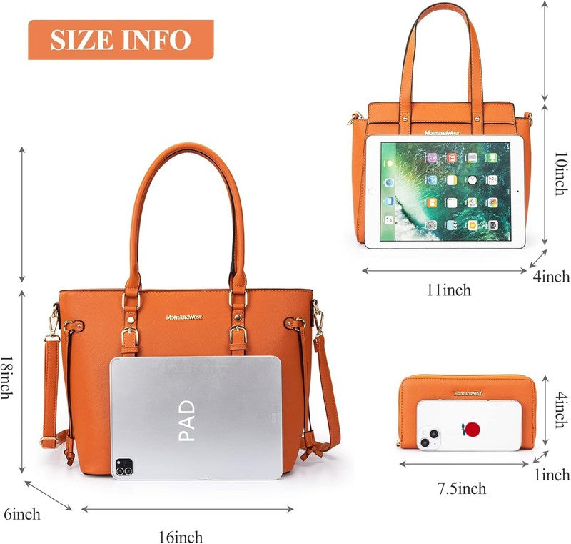 3PCS Purses for Women Tote Bag and Wallet Set Shoulder Satchel Handbags3