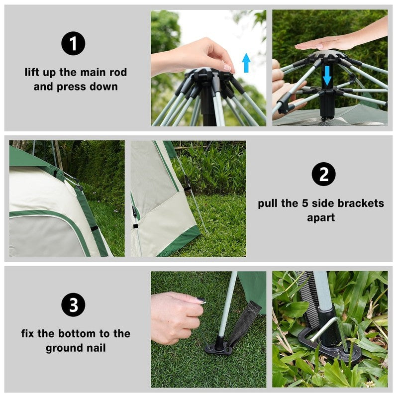 4-6 Person Tent for Camping, Camping Tent with Carry Bag, Instant Tent for Outdo6