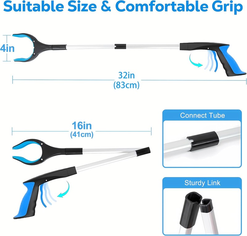 Grabber Reacher Tool - 32” Extra Long Foldable Gripper and Reaching Tool - Heavy2