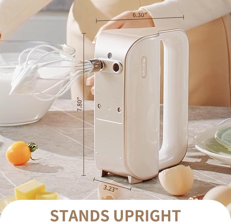 Master 5 Speed Electric Hand Mixer with Turbo Boost, Stainless Steel Whisk, Beat6