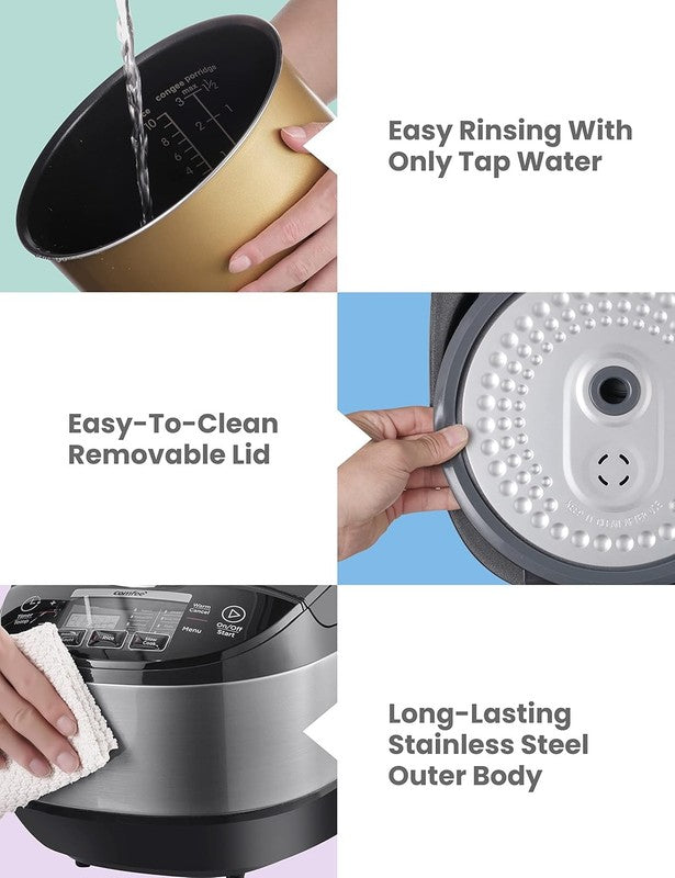 Japanese 10 Cup Rice Cooker Fuzzy Logic, 11 Presets, Keep Warm, Delay Timer6