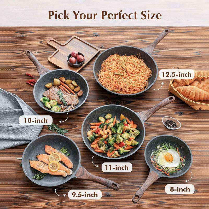 Nonstick Frying Pan Skillet, Swiss Granite Coating Omelette Pan, Healthy Stone C6