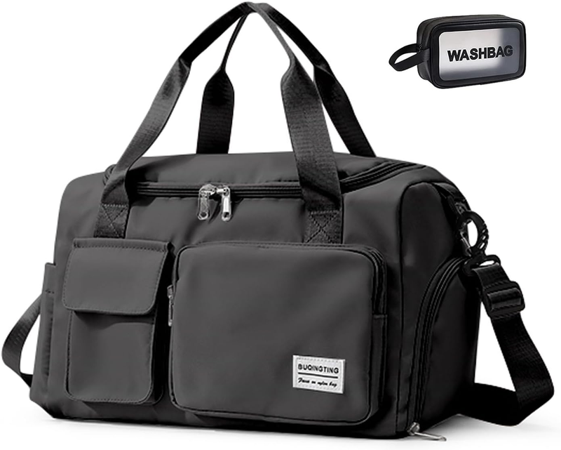 Women Gym Duffle Bag Travel Weekender Carry On w/ Shoe Compartment0
