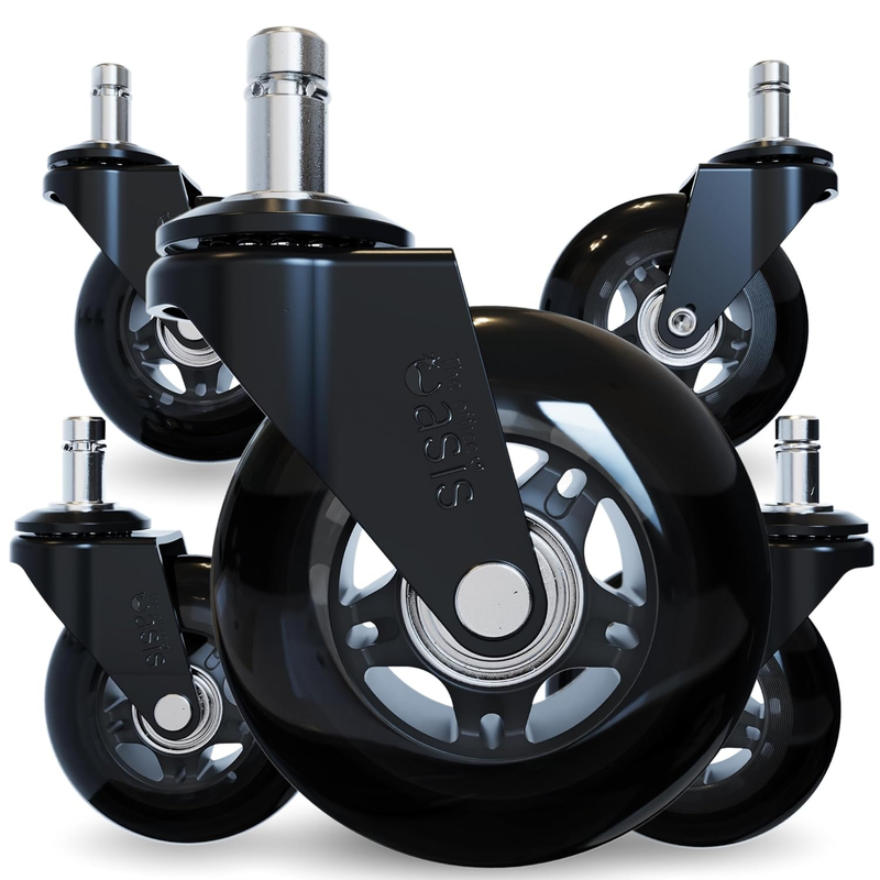 Rollerblade Office Chair Wheels, Quiet Casters for Hardwood & Carpet, Set of 510