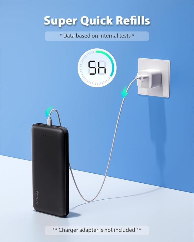 2 Pack 10000mAh Dual USB Portable Charger, Fast Charging Power Bank for Phones6
