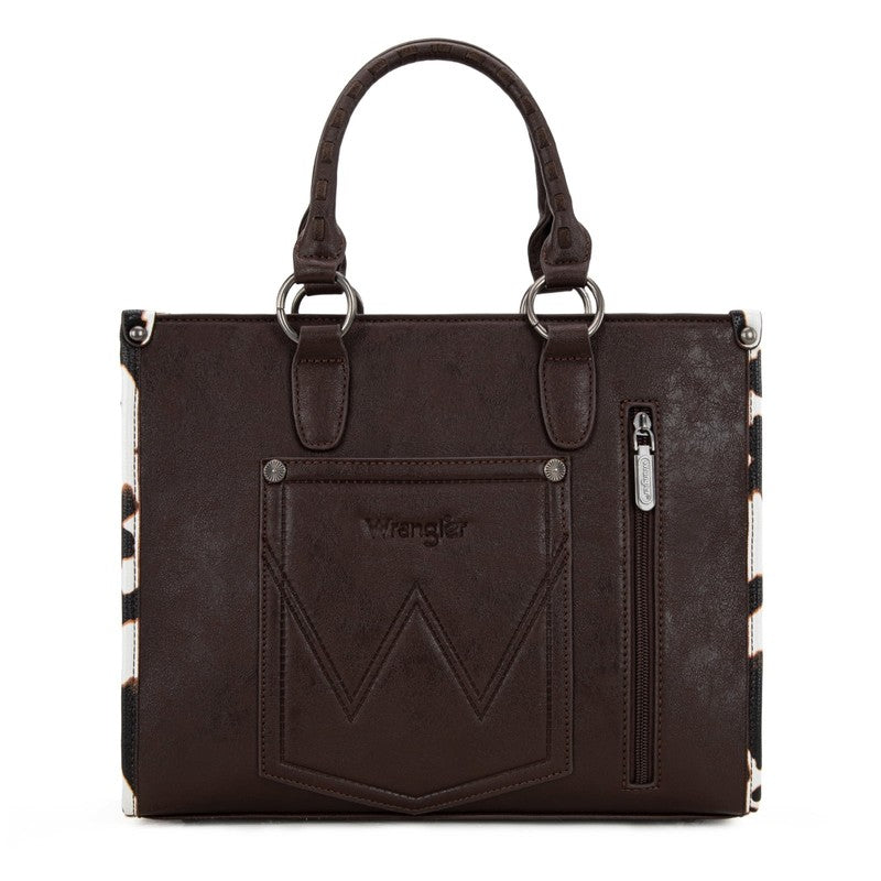 Wrangler Cow Print Tote Bag Women Western Boho Satchel Top Handle Handbag3
