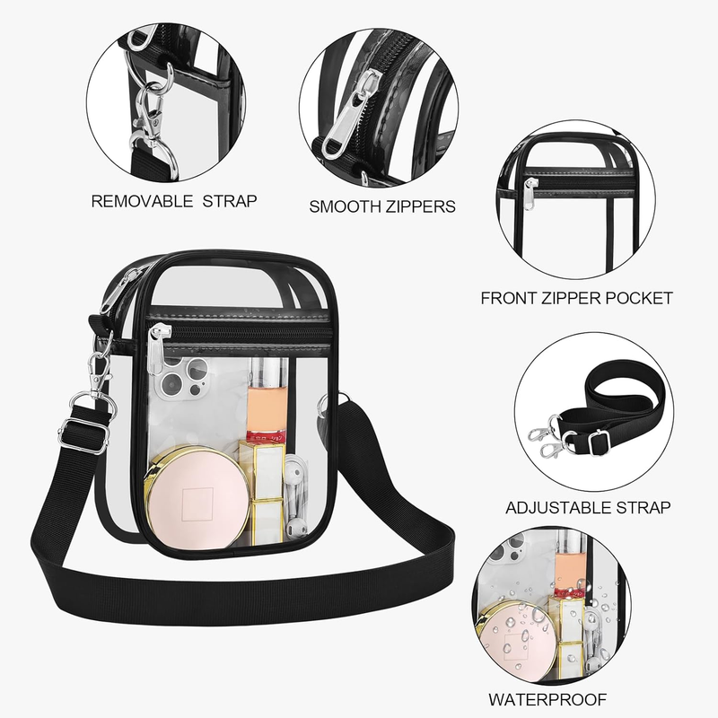 Clear Stadium Approved Crossbody Bag Transparent Messenger Bag4