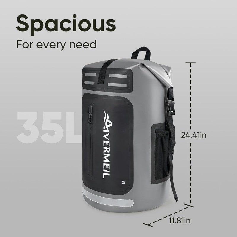 35L Waterproof Dry Bag Backpack Roll Top Hiking Kayak with Phone Case3