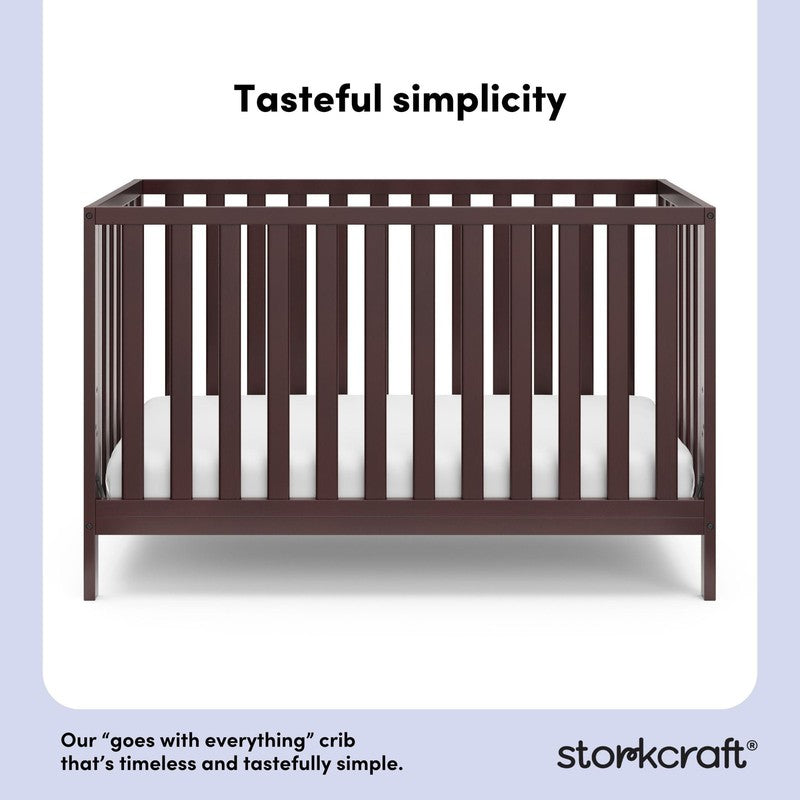 Sunset 4 In 1 Convertible Baby Crib, Espresso7