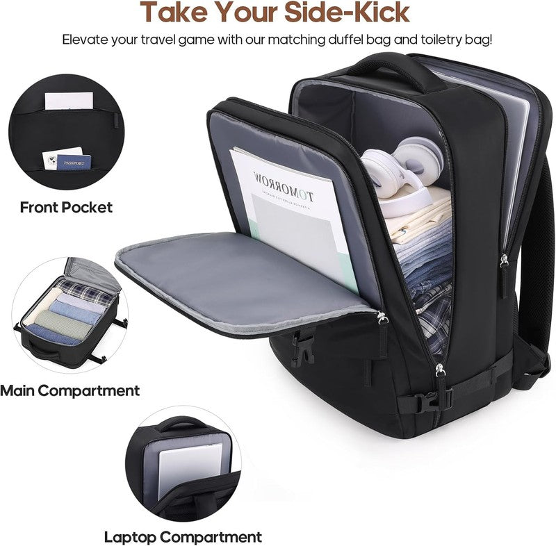 3 Piece Luggage Set w/ Backpack PC Carry On Spinner Hardshell Suitcase TSA Lock4
